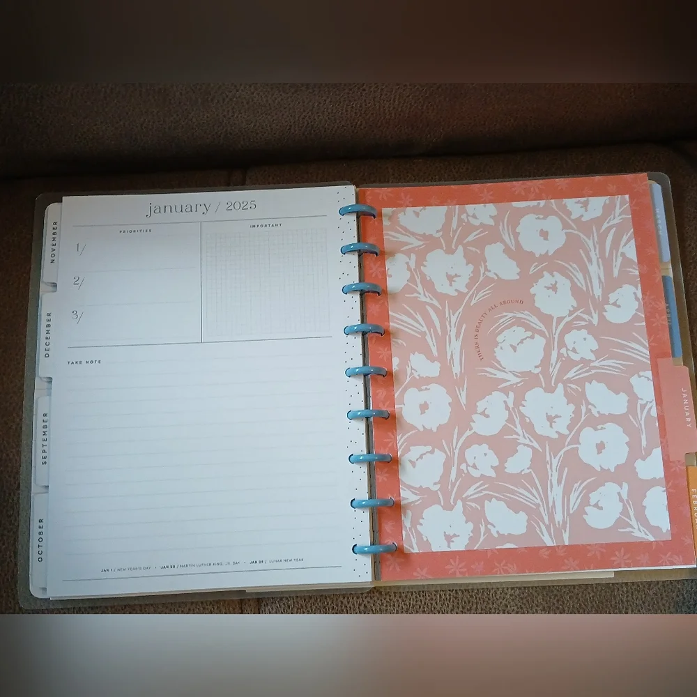The Happy Planner classic sized 12 month planner Fresh Kitchen Flowers